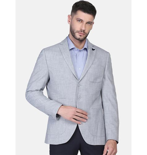 Men Solid Slim-Fit Single Breasted Blazers